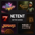 NetEnt logo - premium slots provider